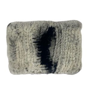100% Real Rabbit Fur Knitted Cowl/Scarf